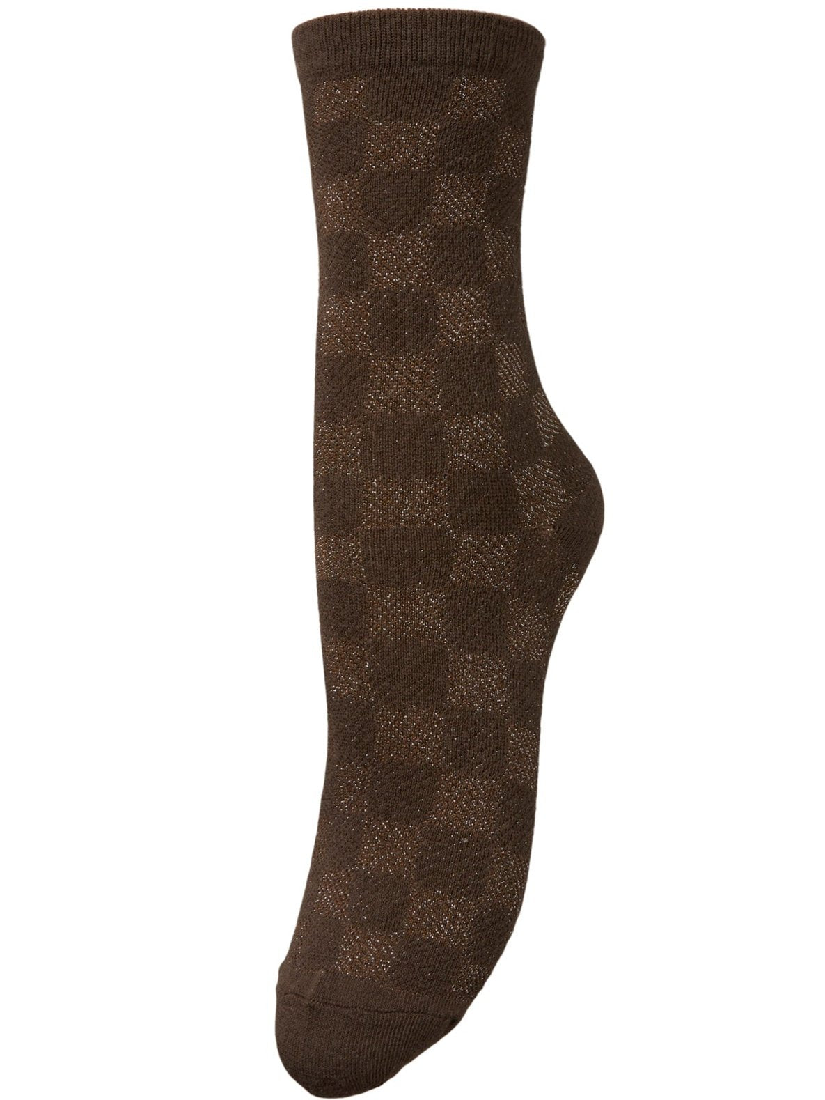 Becksöndergaard Quinis Glitter Strømper Deep Taupe Brown