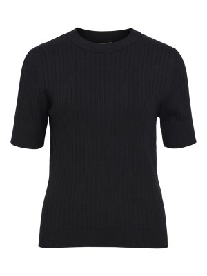Object Noelle Strik T-shirt Black