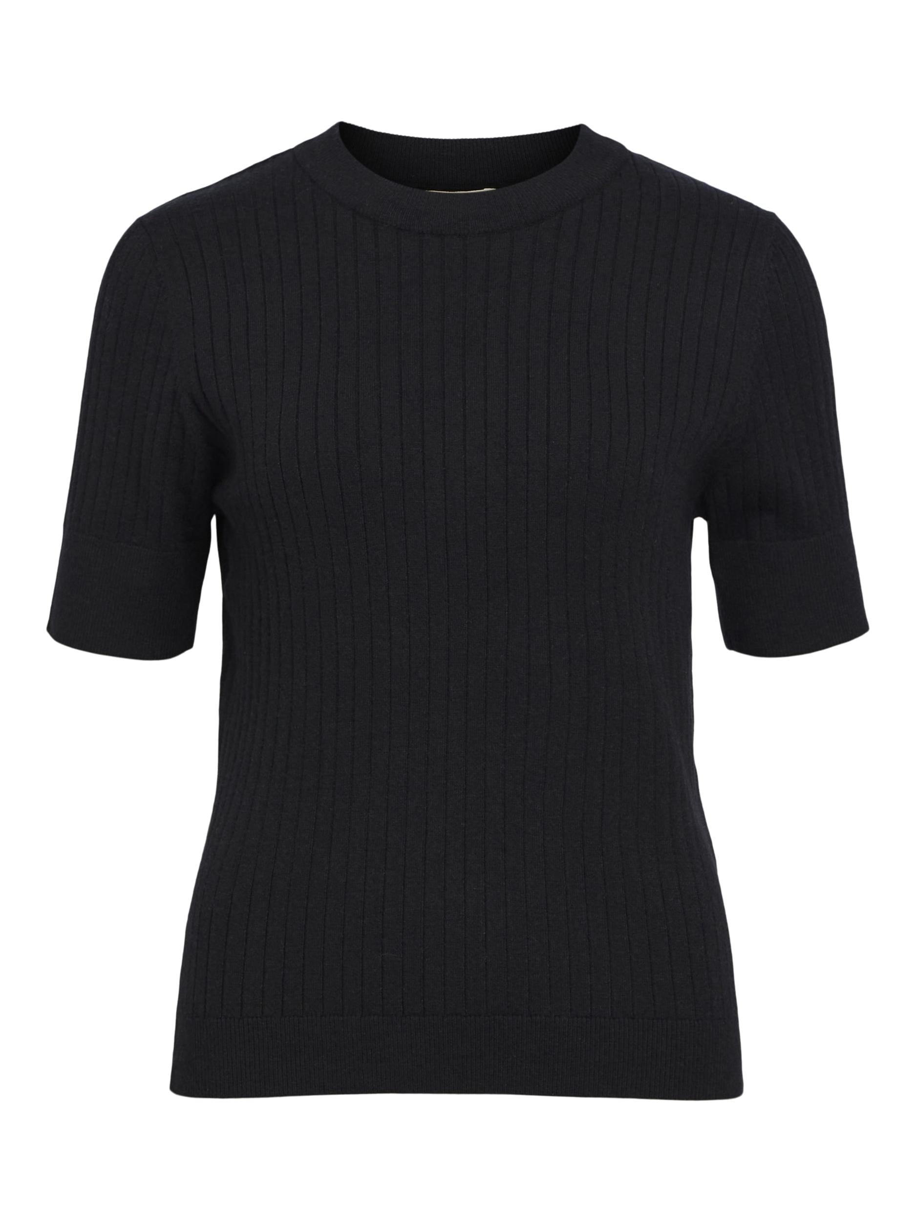 Object Noelle Strik T-shirt Black