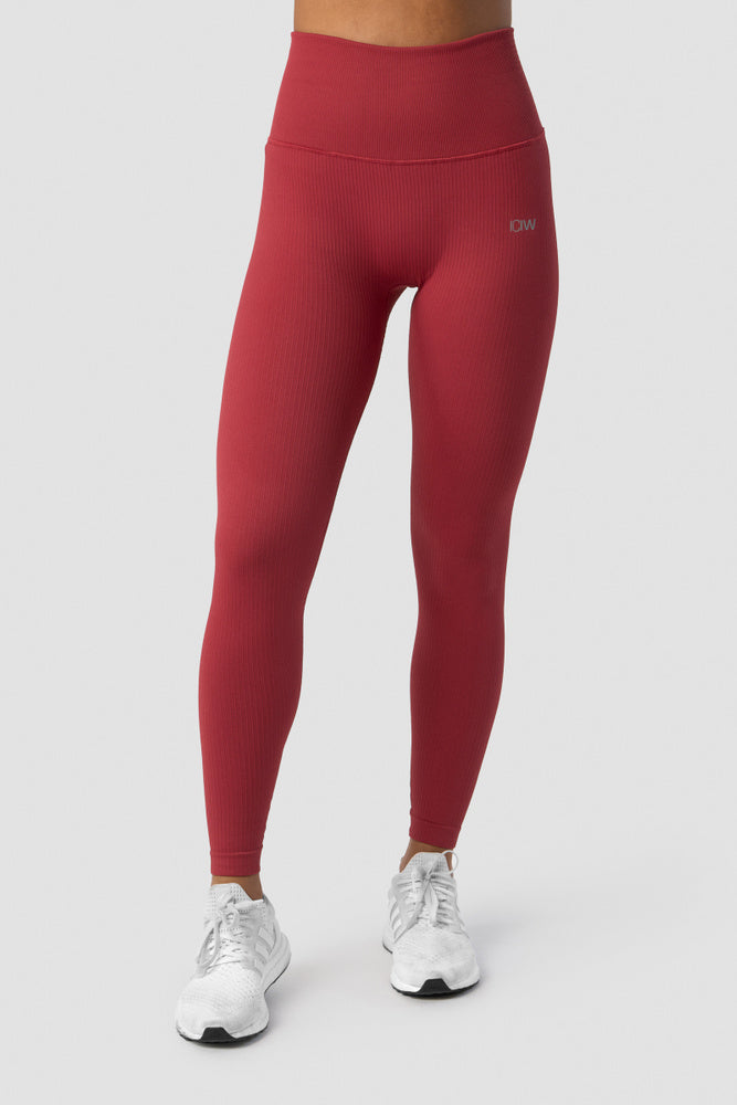 Ribbed define seamless pocket tights