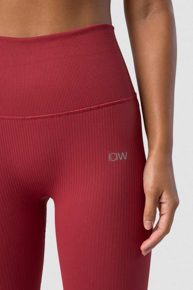 Ribbed define seamless pocket tights