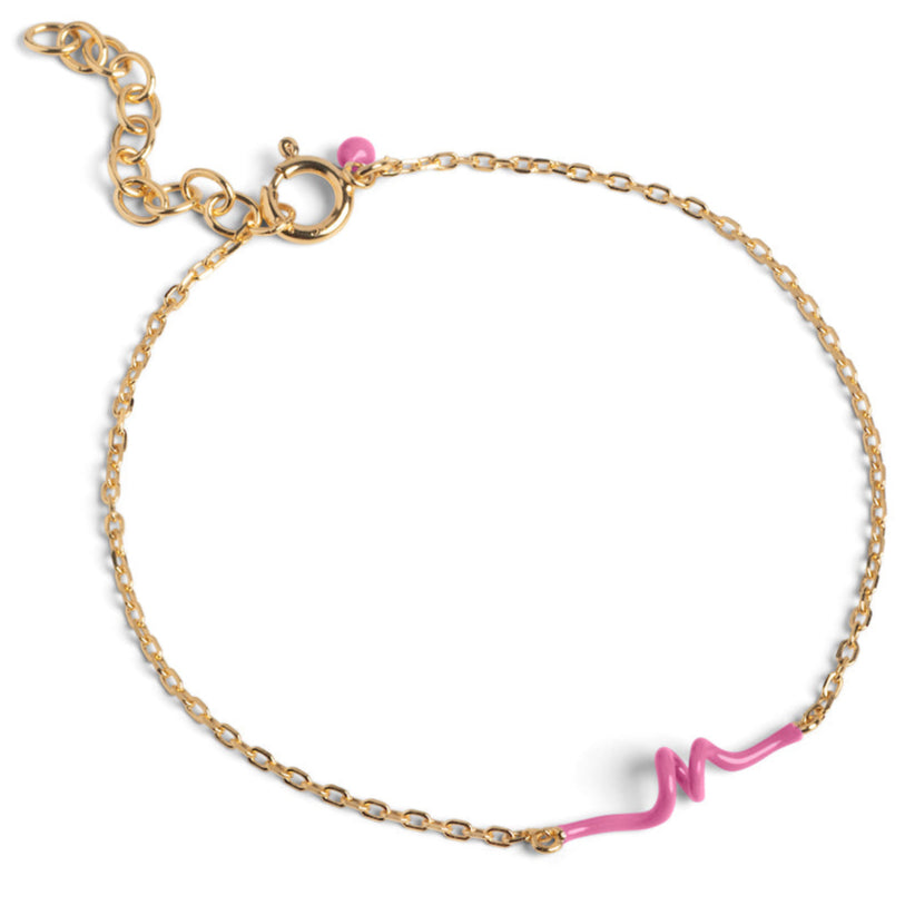 Enamel Twist Armbånd Pink