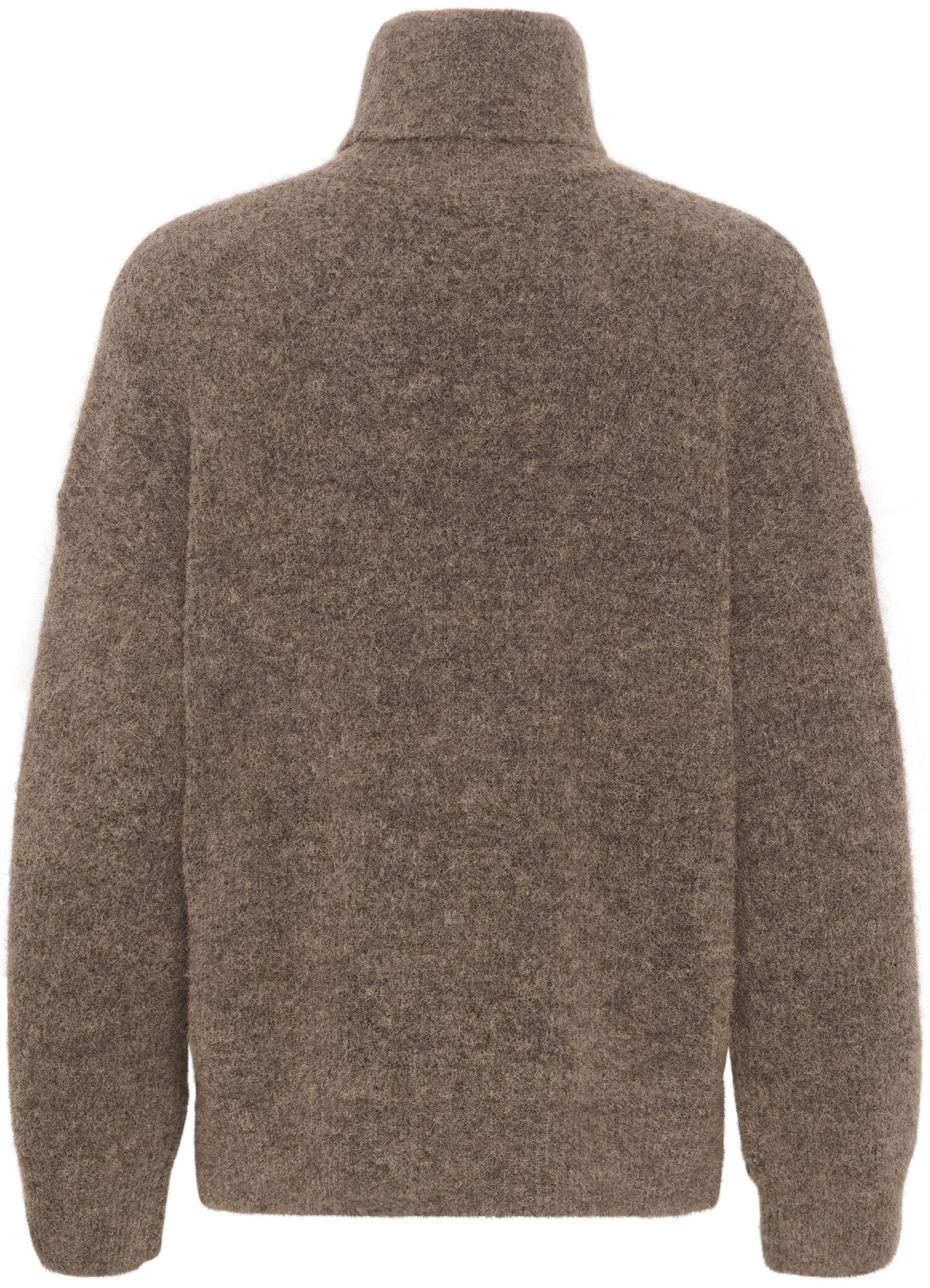 Gestuz Alpha Rollneck Strik Dark Sand Melange NO25