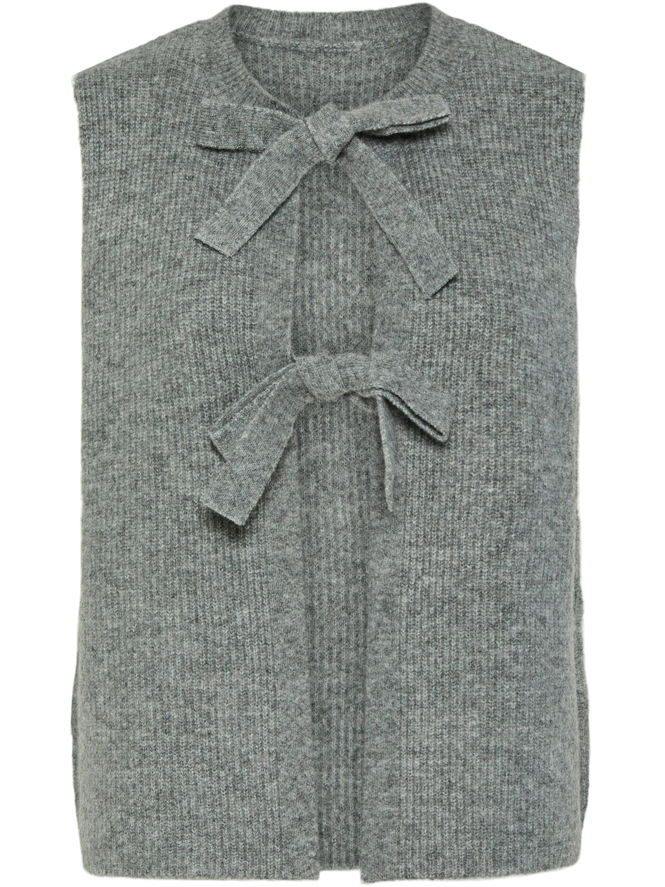 Pieces Silly SL Tie Vest Medium Grey Melange NOS25