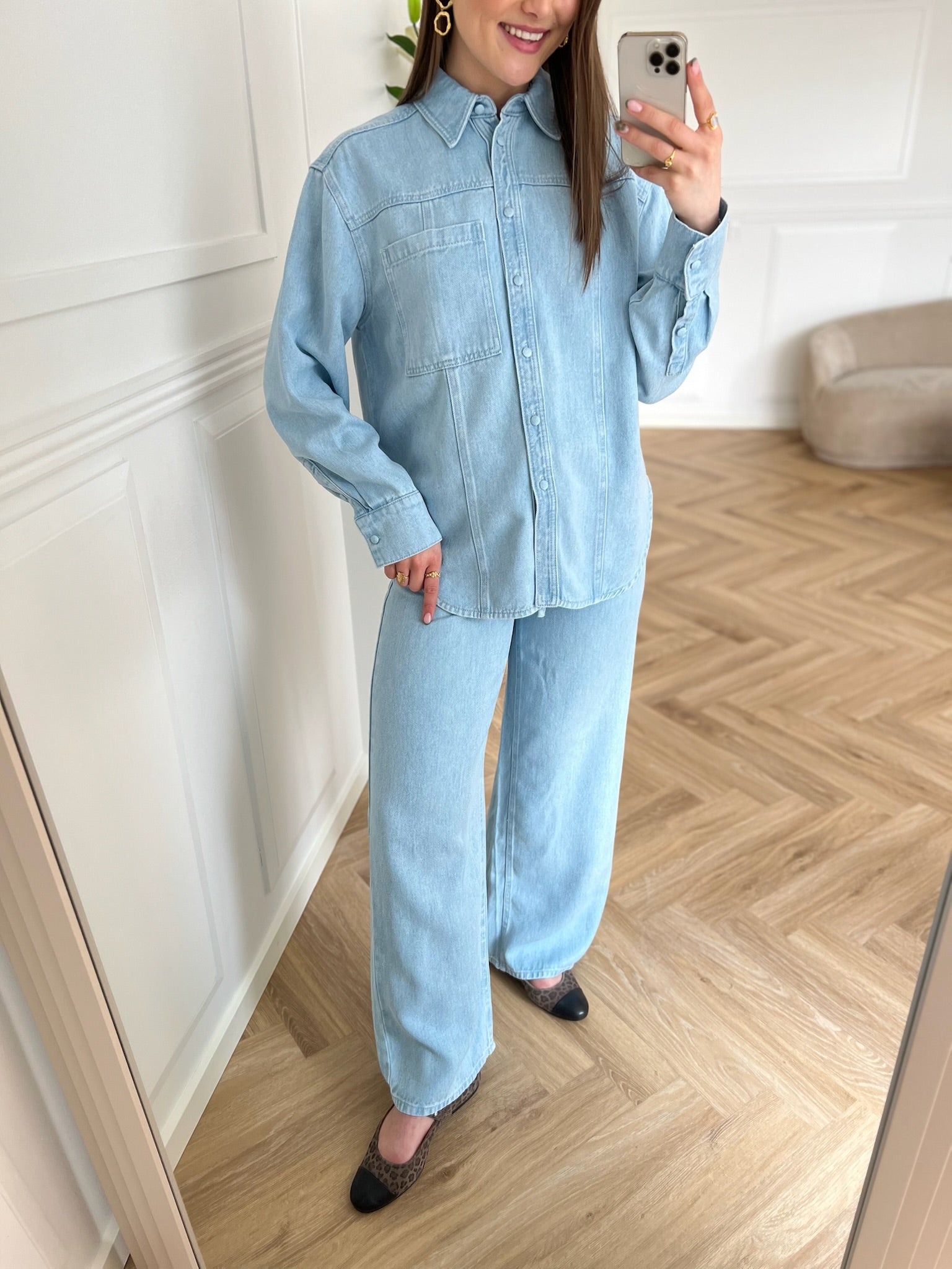 Second Female Irvin Denim Jeans Light Blue Denim på udsalg