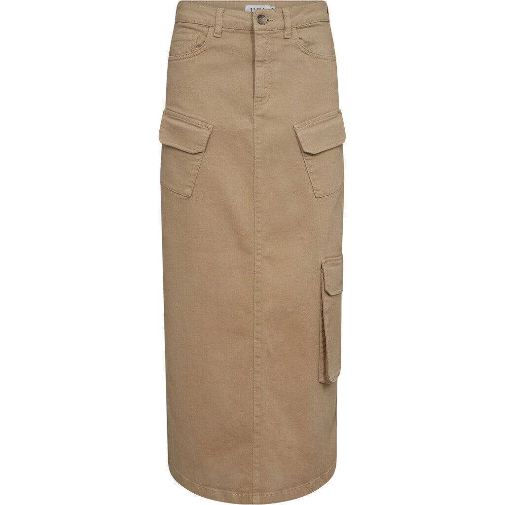 Ivy Copenhagen Augusta Utility Maxi Nederdel Khaki Twill