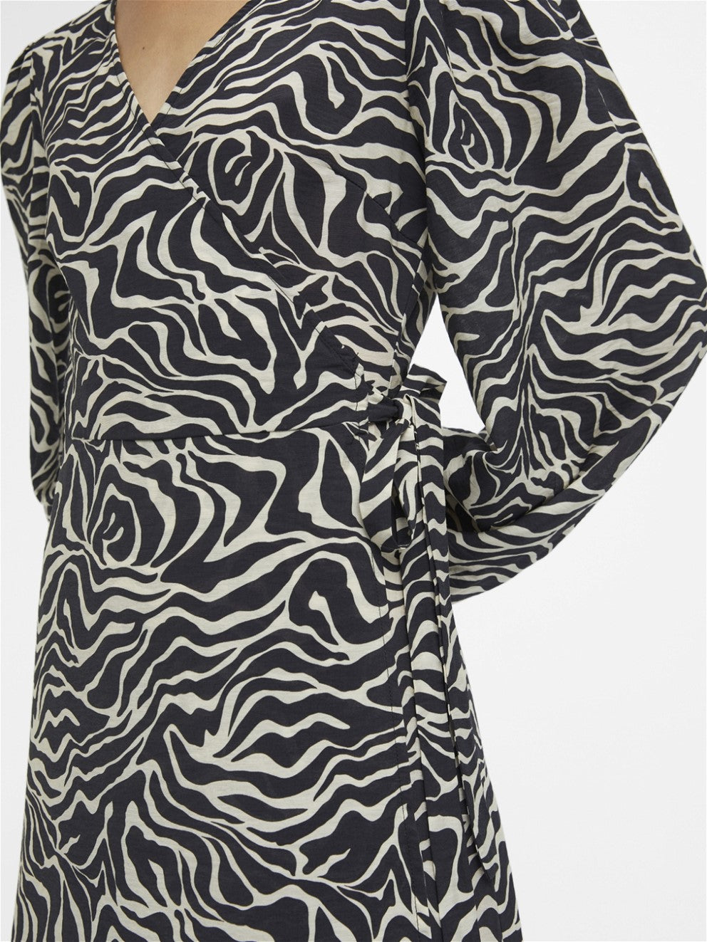 Object Leonora L/S Wrap Kjole Sandshell Animal Mode