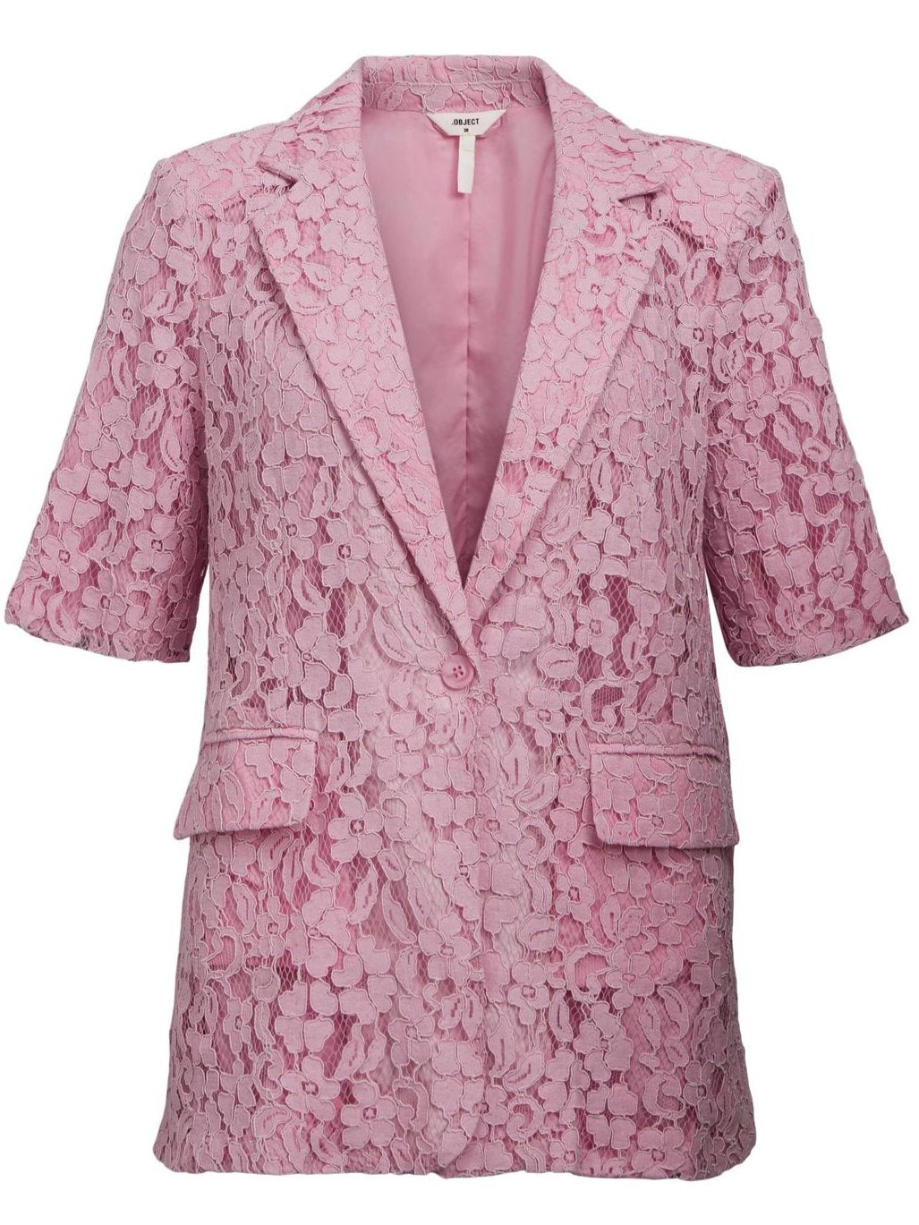 Object Ritta LO Long SS Blazer Frosting Pink