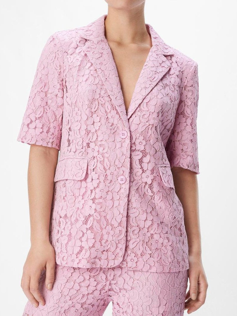 Object Ritta LO Long SS Blazer Frosting Pink