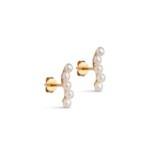 Enamel Evie Stud Pearl Øreringe