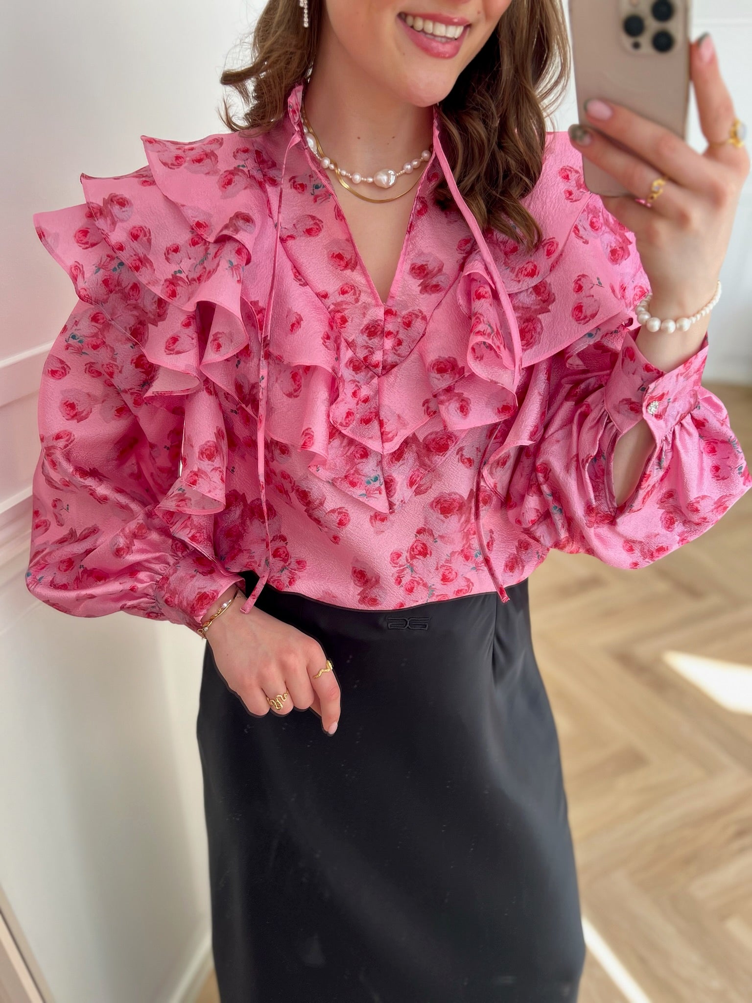 Cras Sylvia Bluse Pink Roses