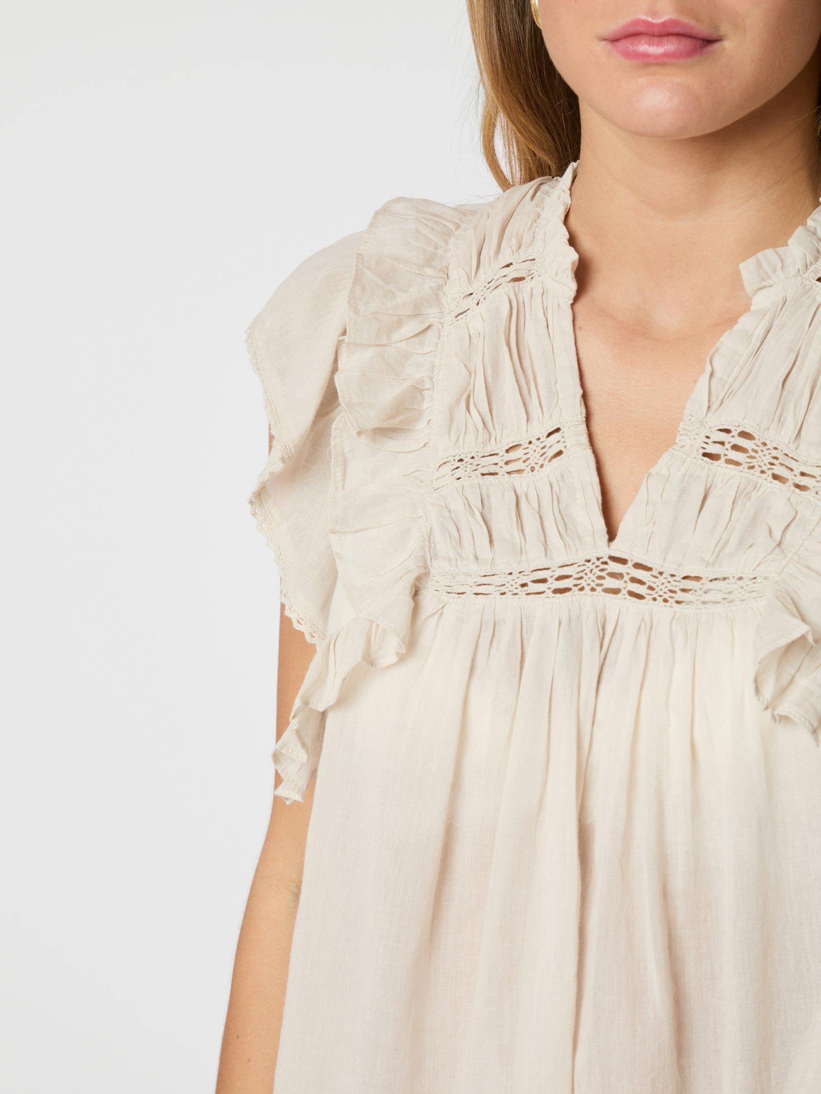 Neo Noir Jayla S Voile Top Ivory NOS25
