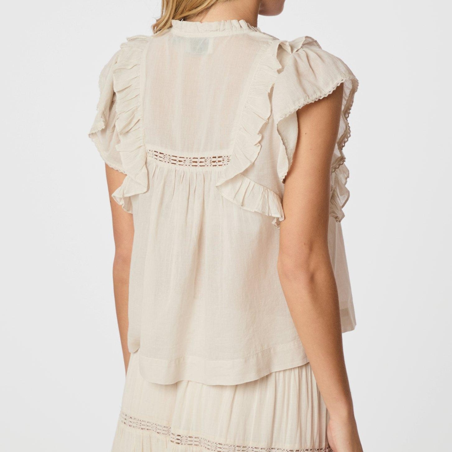 Neo Noir Jayla S Voile Top Ivory NOS25