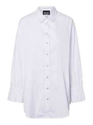 Pieces Tessi Oversized Skjorte Bright White