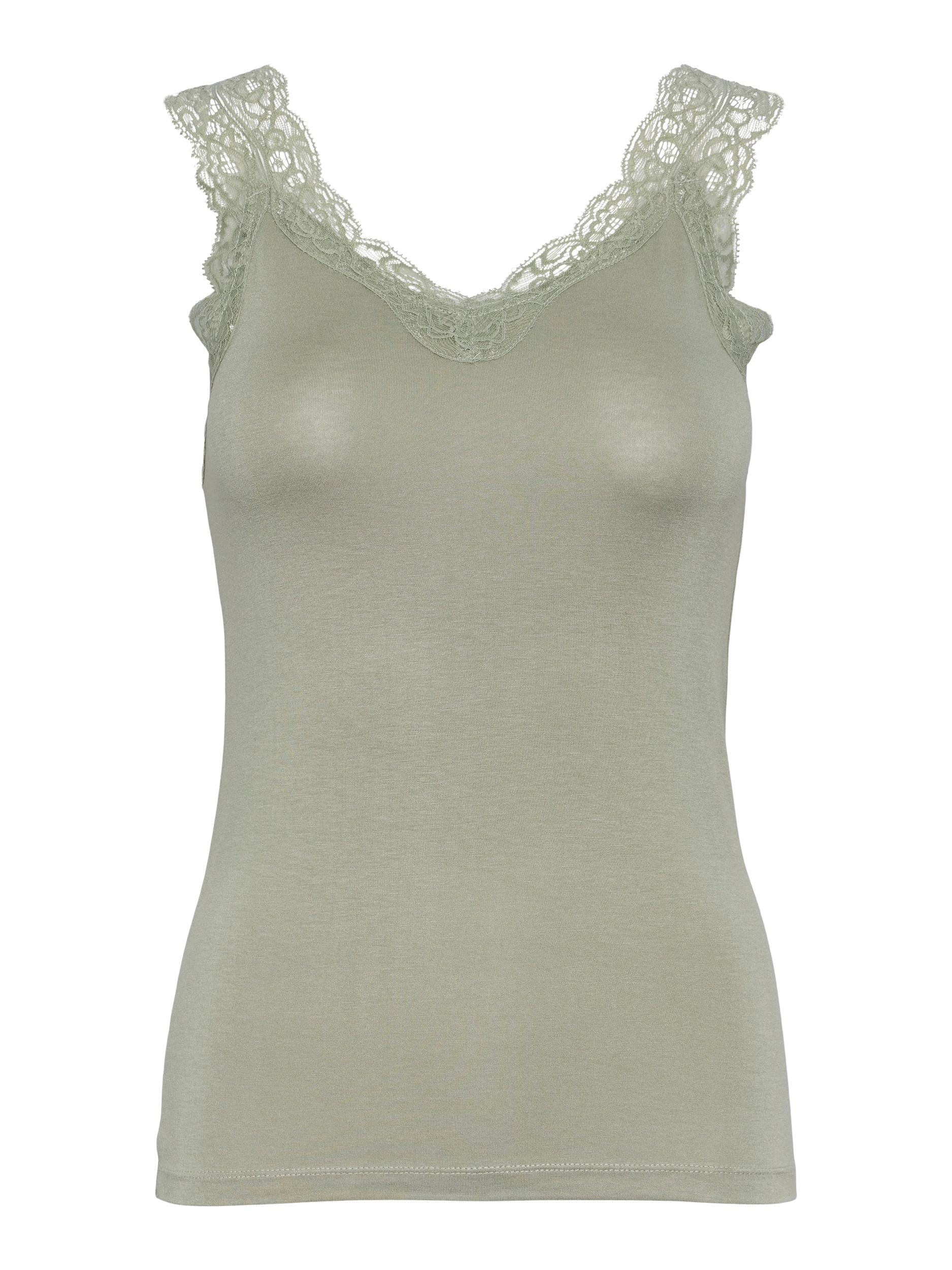 Pieces Barbera Lace Top Tea
