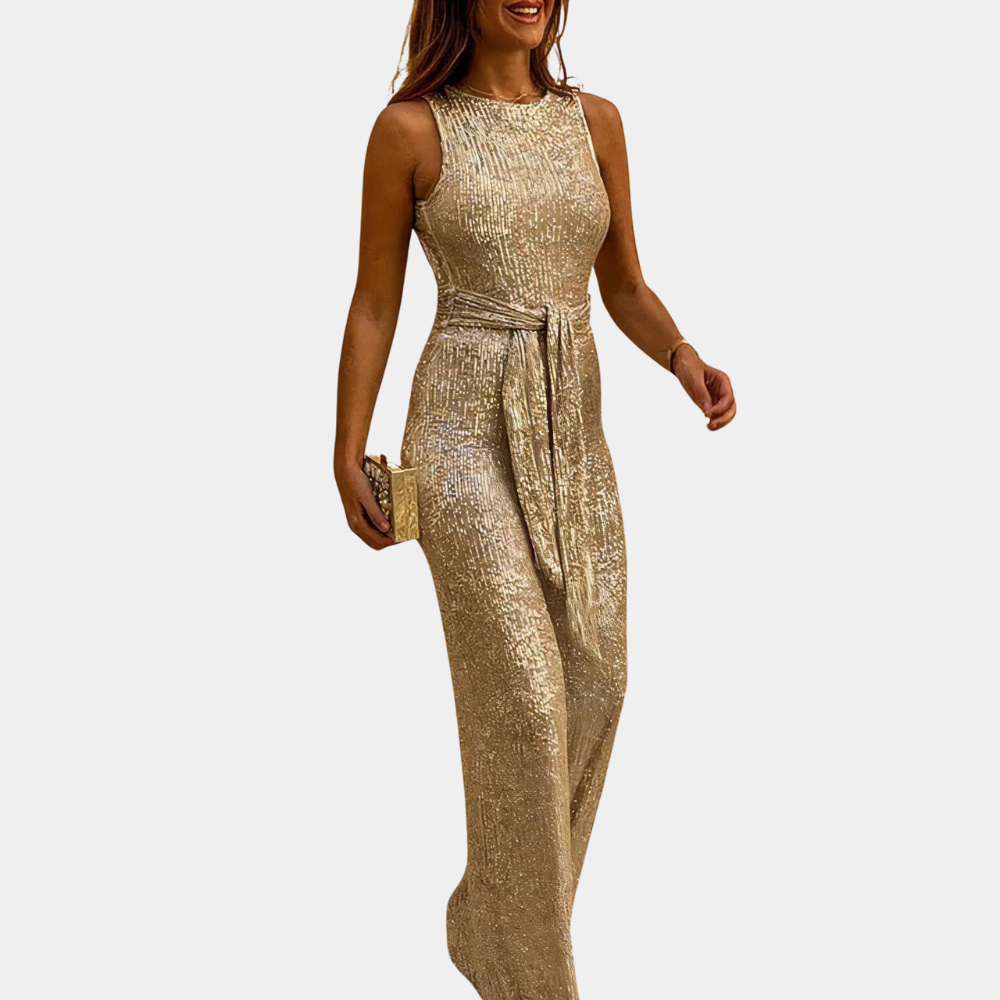 Stine | Elegant stil glitter jumpsuit