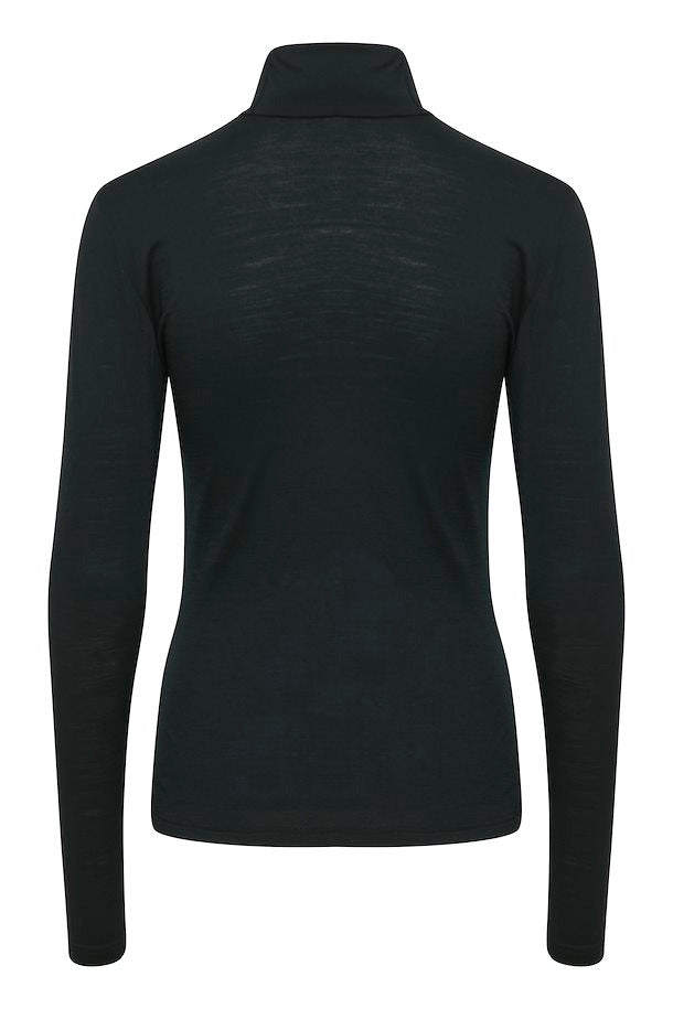 Gestuz Sivida Wool Rullekrave Black