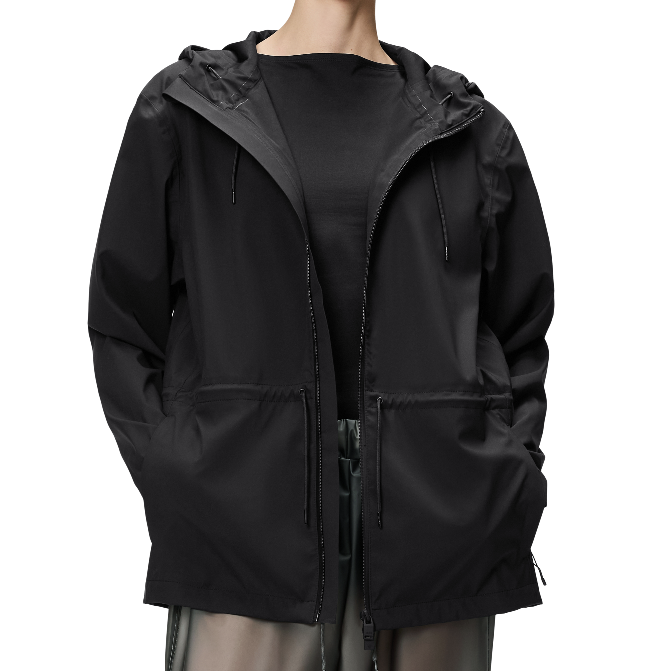 Rains Suva Hardshell String W3 Jakke Black Rabat