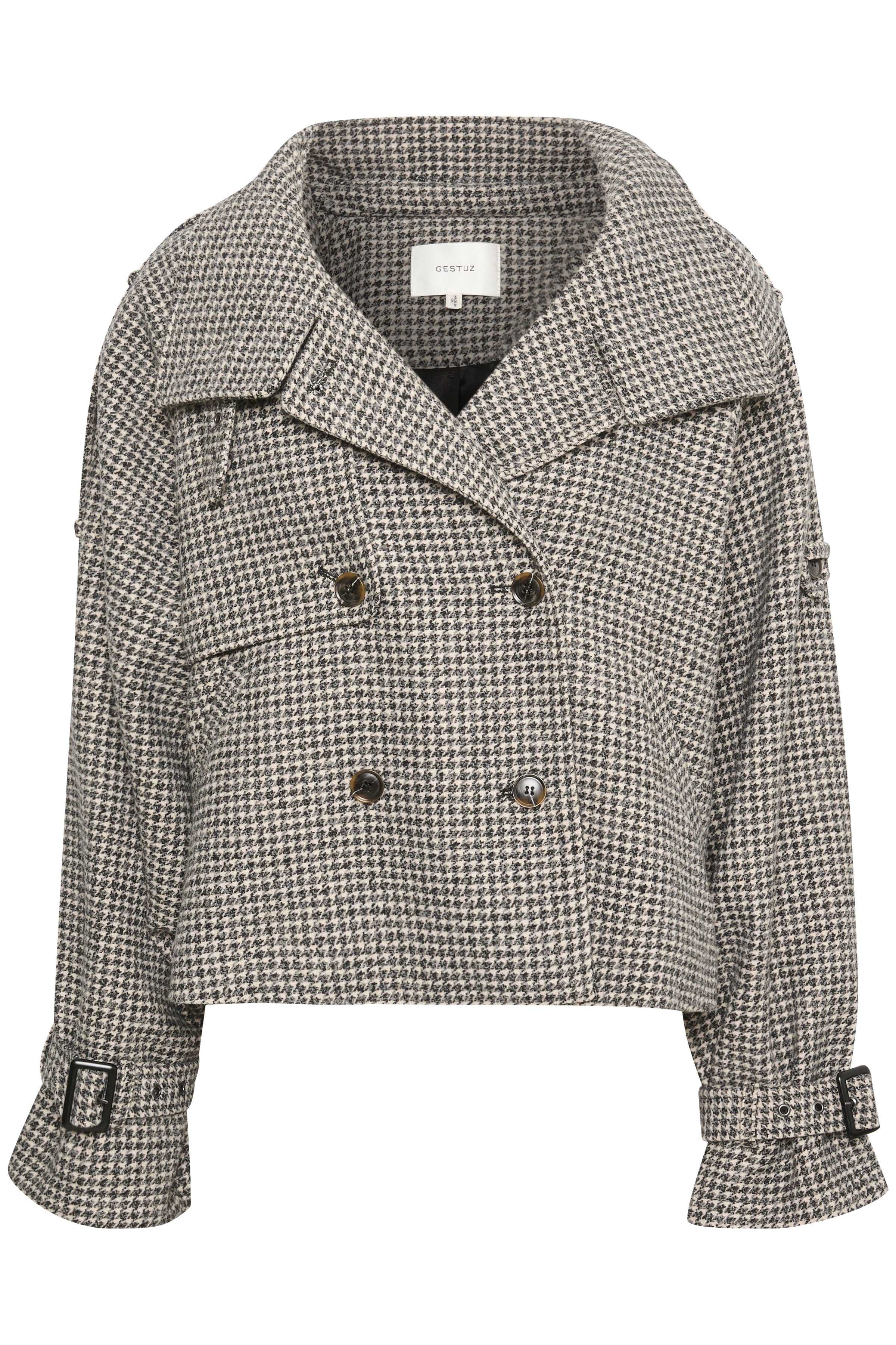 Gestuz Avic Jakke Black/White Houndstooth Levere