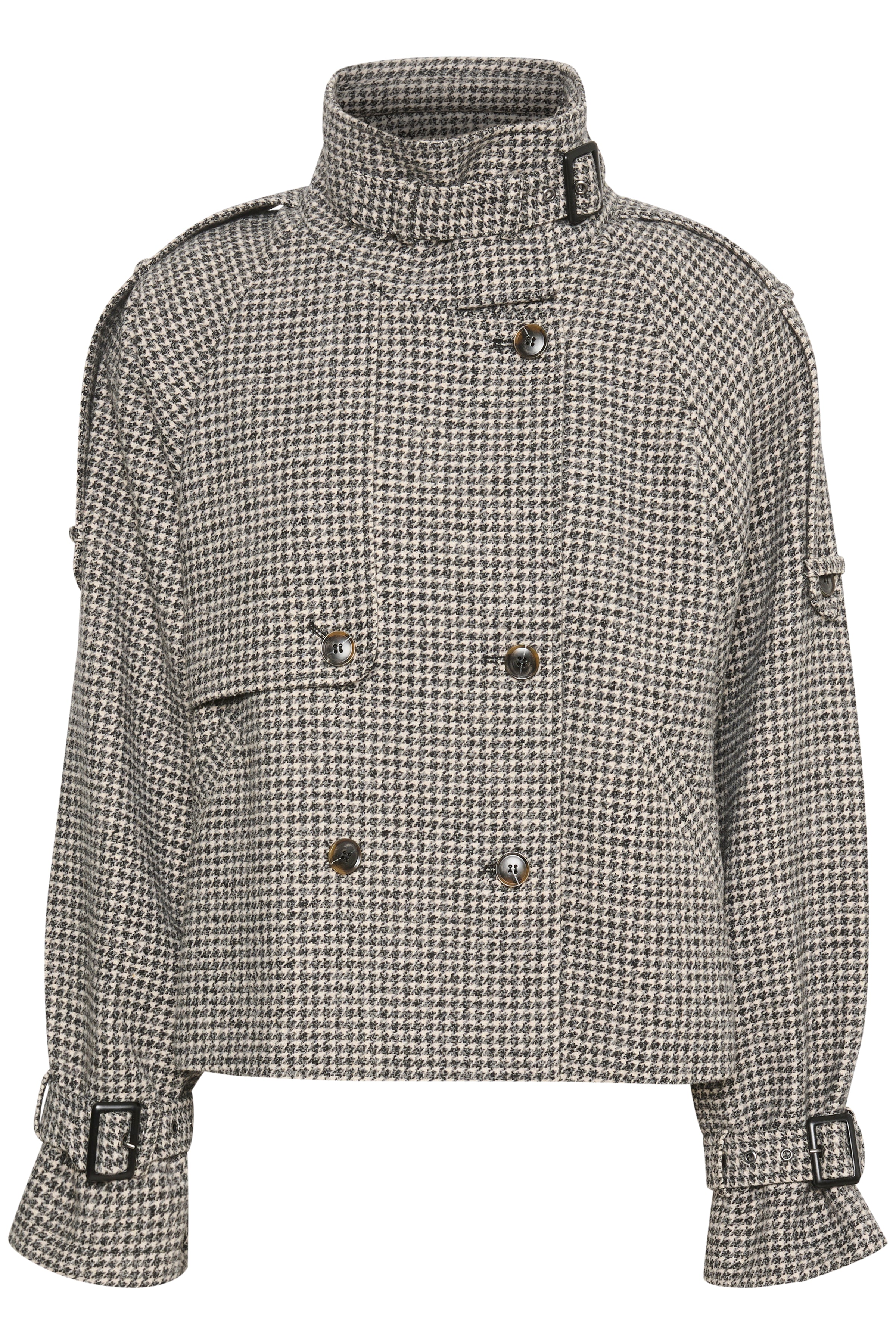 Gestuz Avic Jakke Black/White Houndstooth Levere