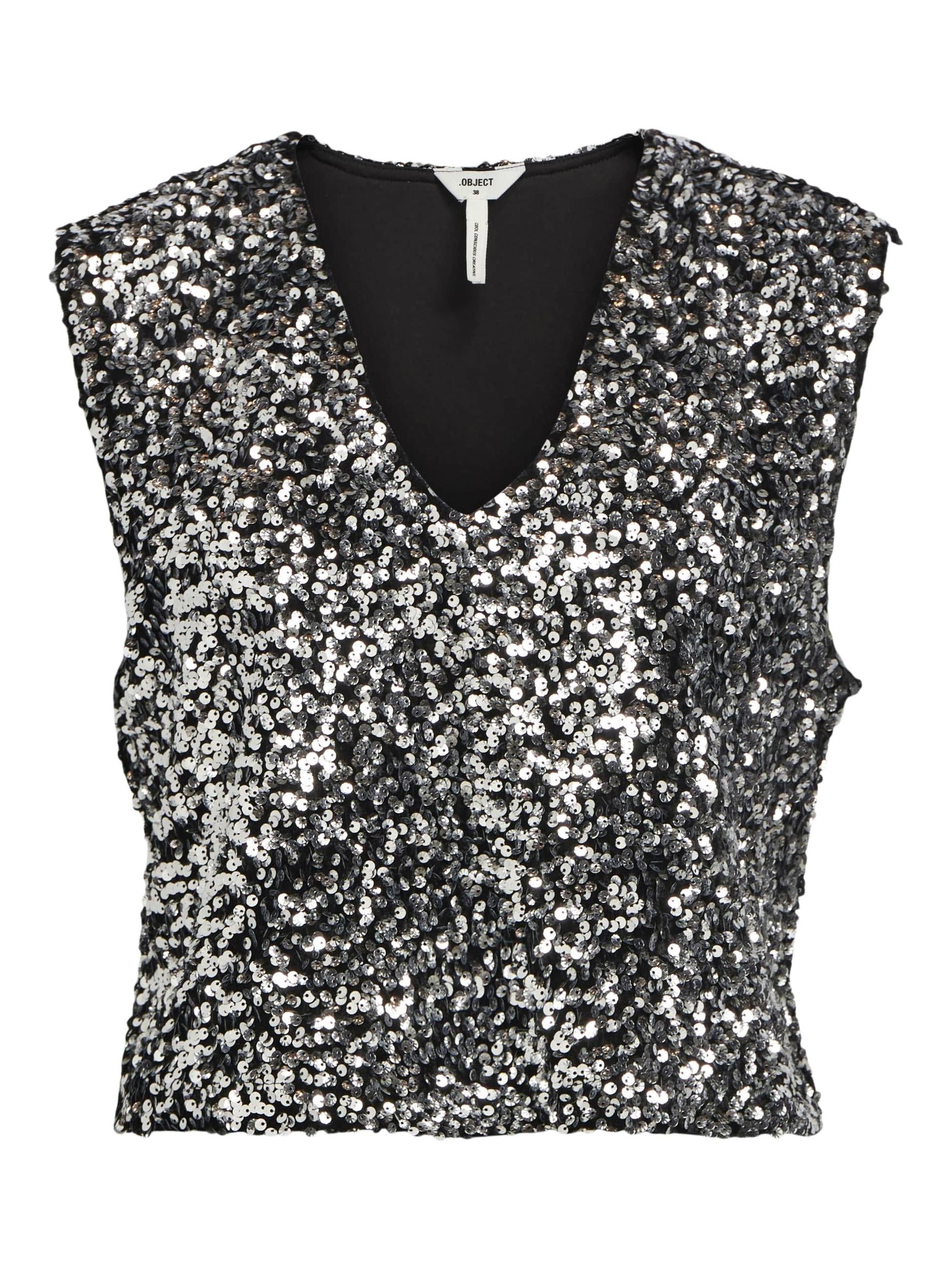 Object Kinne S/L Sequin Top Magnet Online Hot Salg