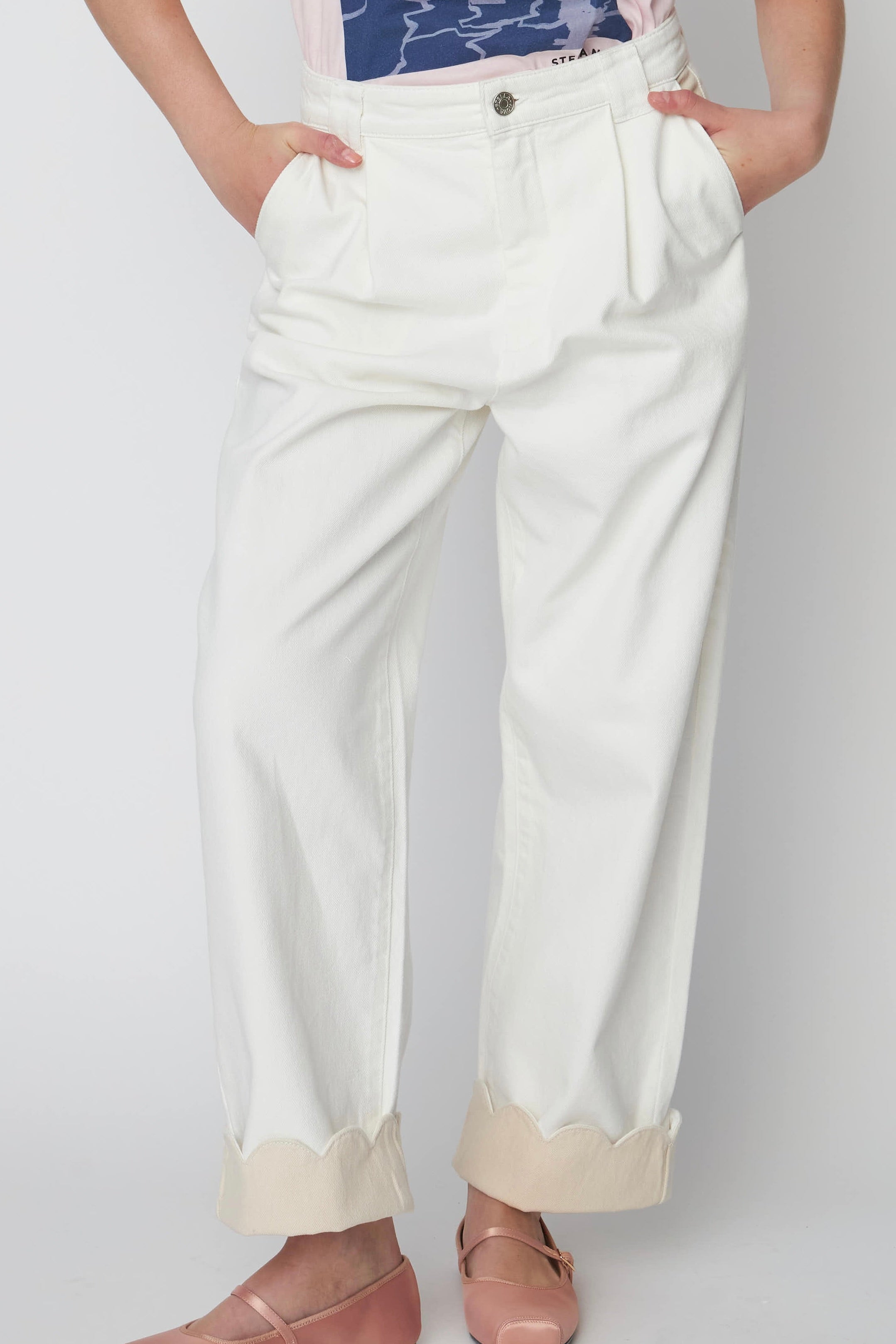 Stella Nova Two-Toned Cotton Bukser Denim Moon Wash
