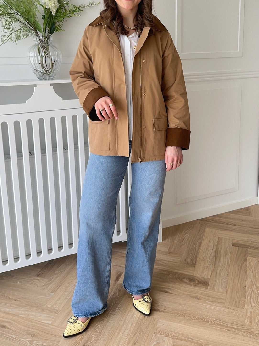 Neo Noir Anastacia Cord Jakke Dark Tan