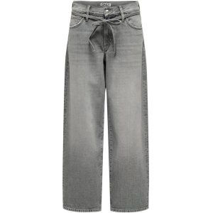 Only Gianna Mw Straight Jeans Medium Grey Denim NO25