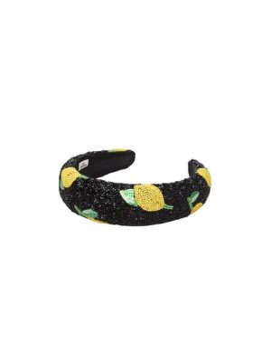 Becksöndergaard Limone Beaded Hårbøjle Black Online salg