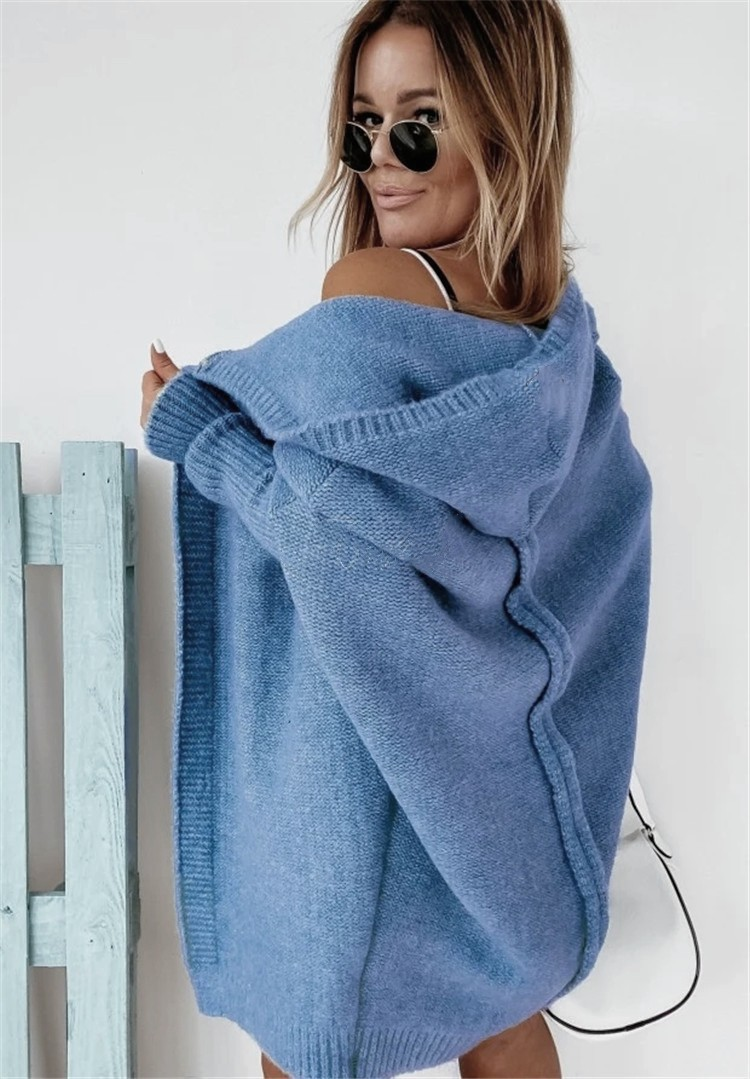 Camilla | Lang cardigan med hætte Online Hot Salg