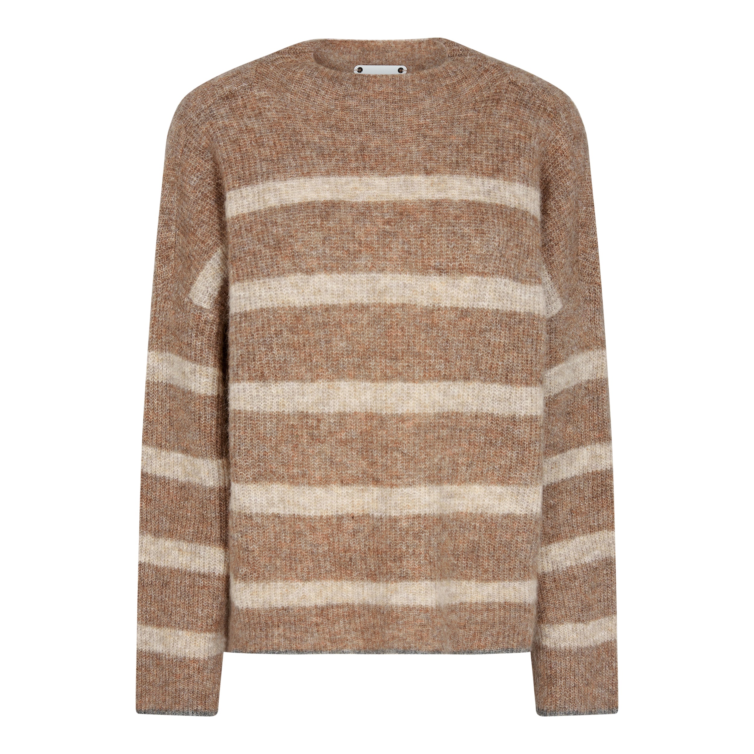 Co'Couture Cozy Stripe Turtleneck Bluse Walnut Online nu