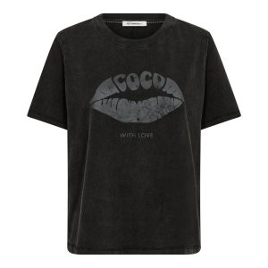 Co'Couture Siara Acid Kiss T-Shirt Black Udsalg