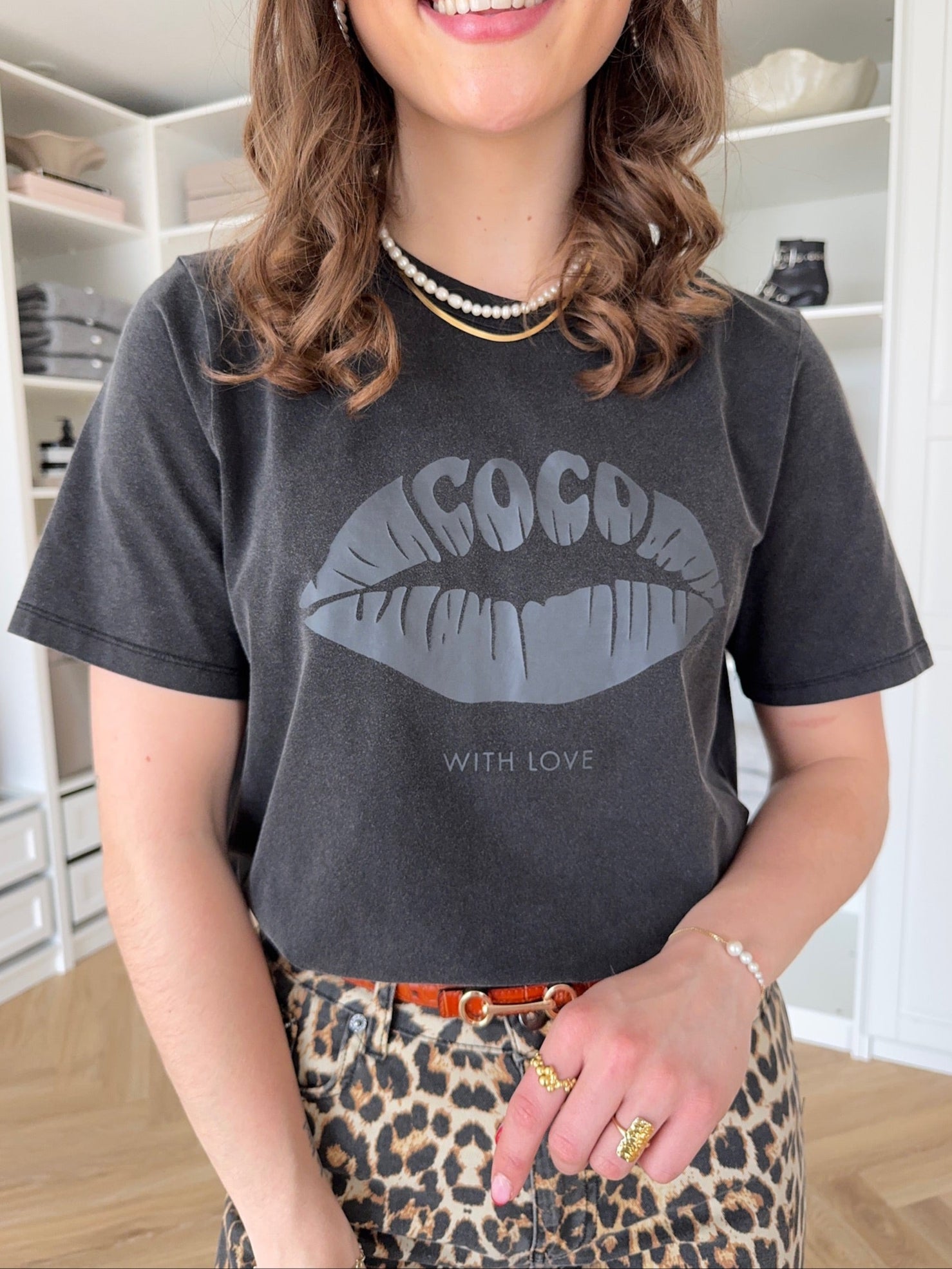 Co'Couture Siara Acid Kiss T-Shirt Black Udsalg