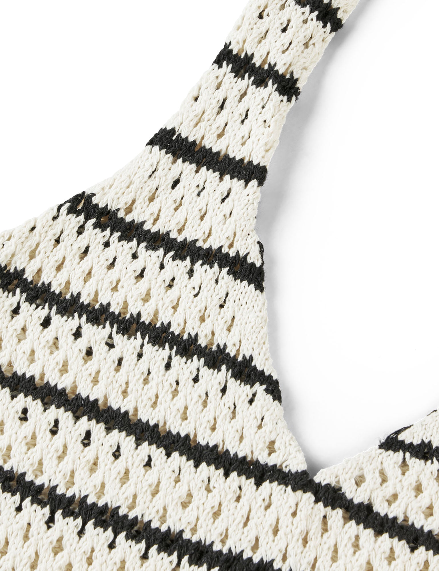 Mads Nørgaard Belly Beach Net Taske Vanilla Ice/Black