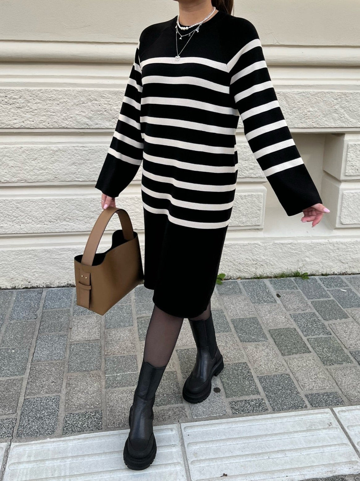 Object Ester Strikkjole Black