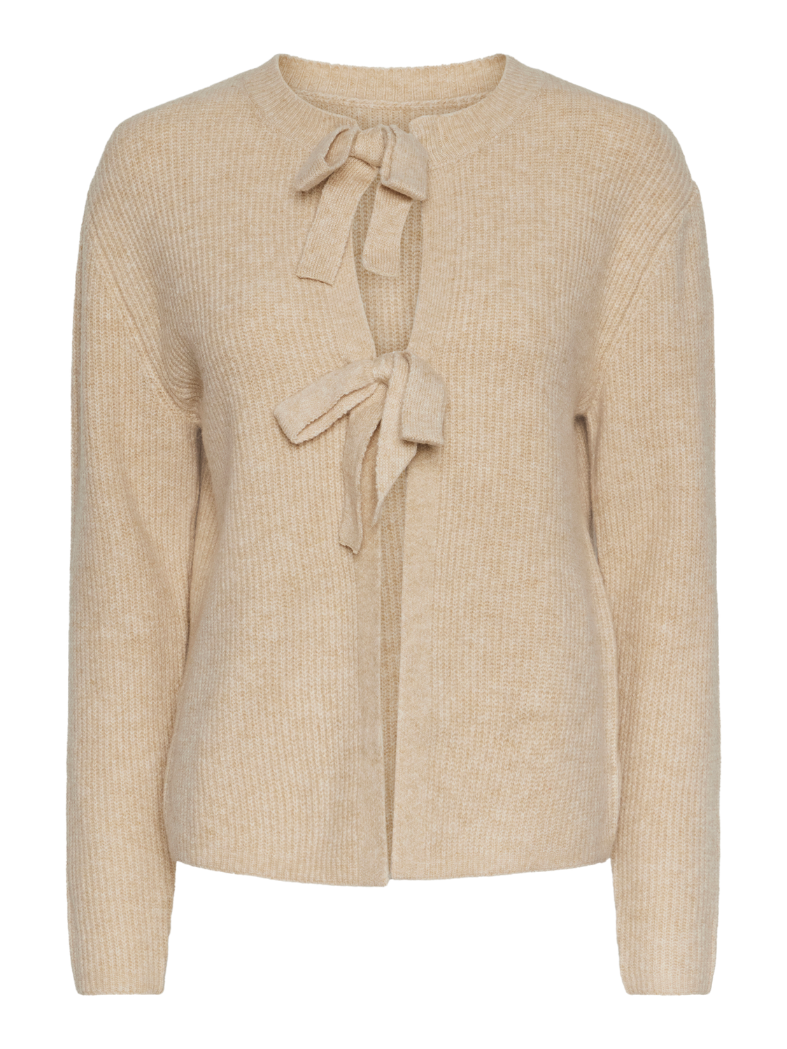 Pieces Silly LS Tie Cardigan White Pepper NOS25