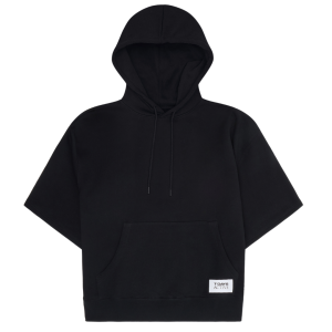 7 DAYS Active Organic Short Sleeve Hoodie Black Levere