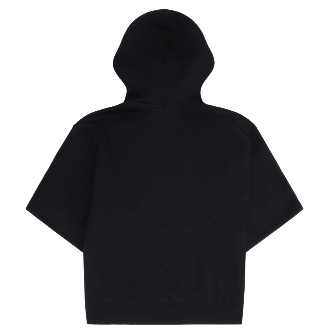 7 DAYS Active Organic Short Sleeve Hoodie Black Levere