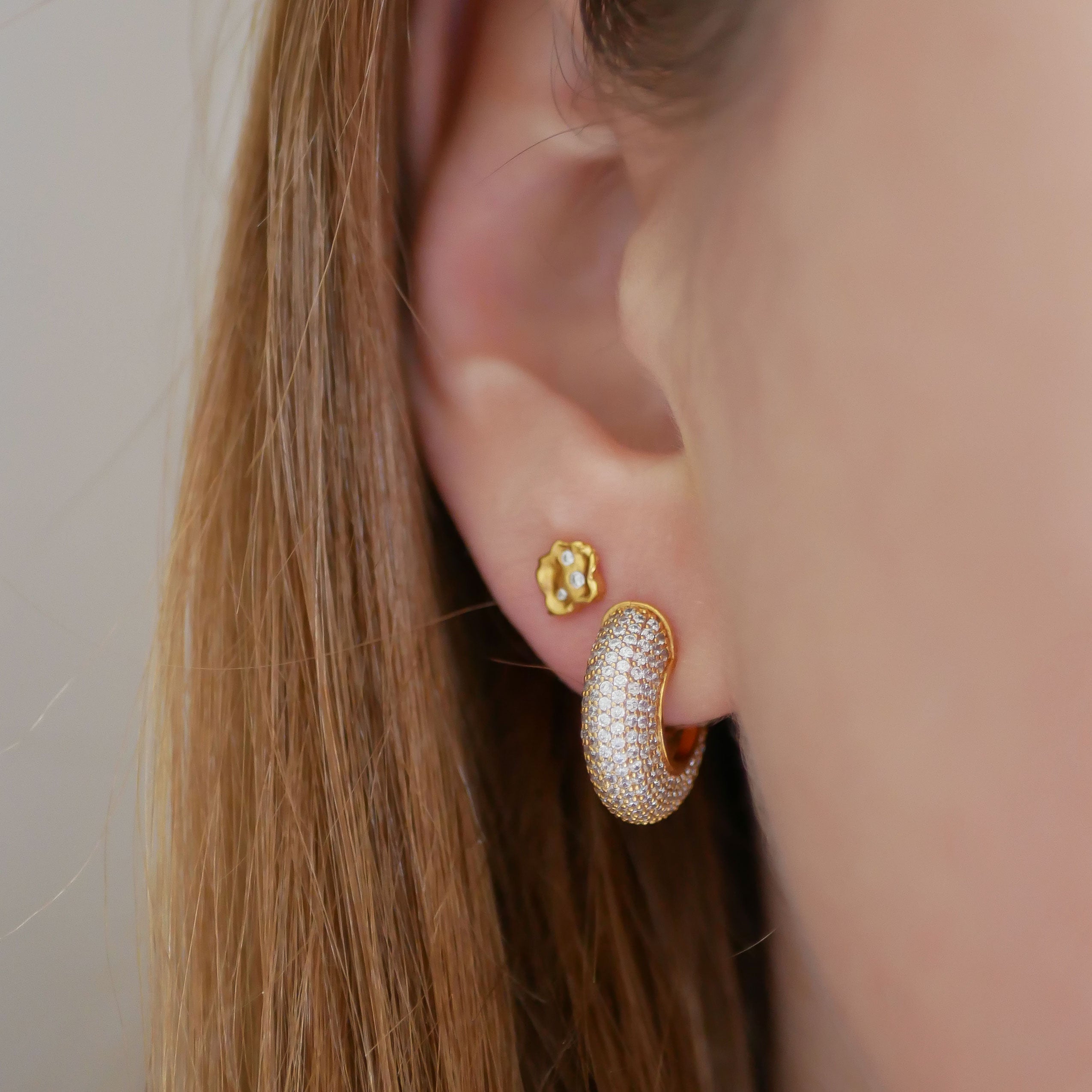 Enamel Sparkling Luna Øreringe