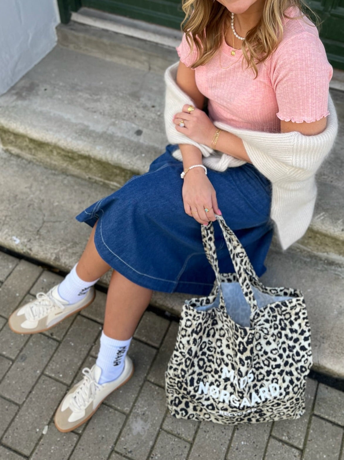 Mads Nørgaard Pointella Trixy T-shirt Rose Tan Melange