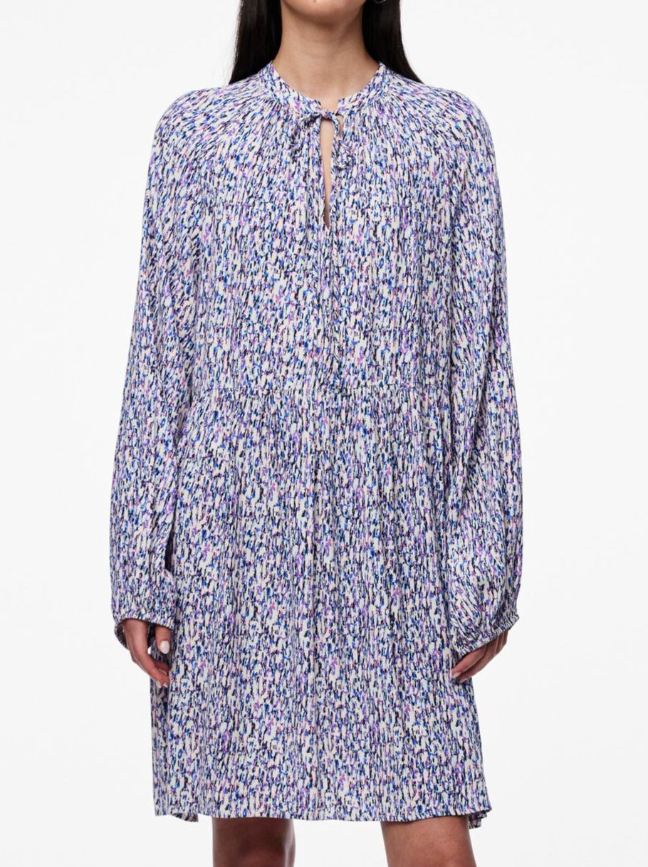 Pieces Maxine LS Kjole Cloud Dancer Grafic Online Hot Salg