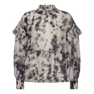 Co'Couture Blur Frill Bluse Pearl