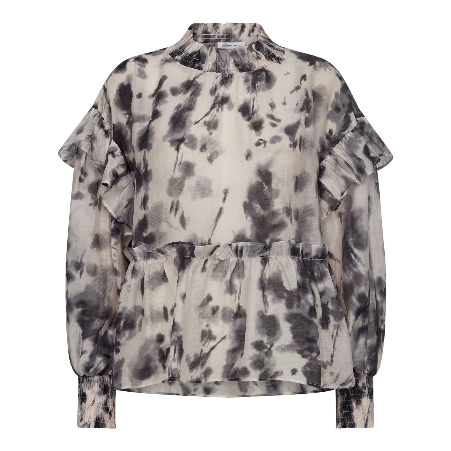 Co'Couture Blur Frill Bluse Pearl