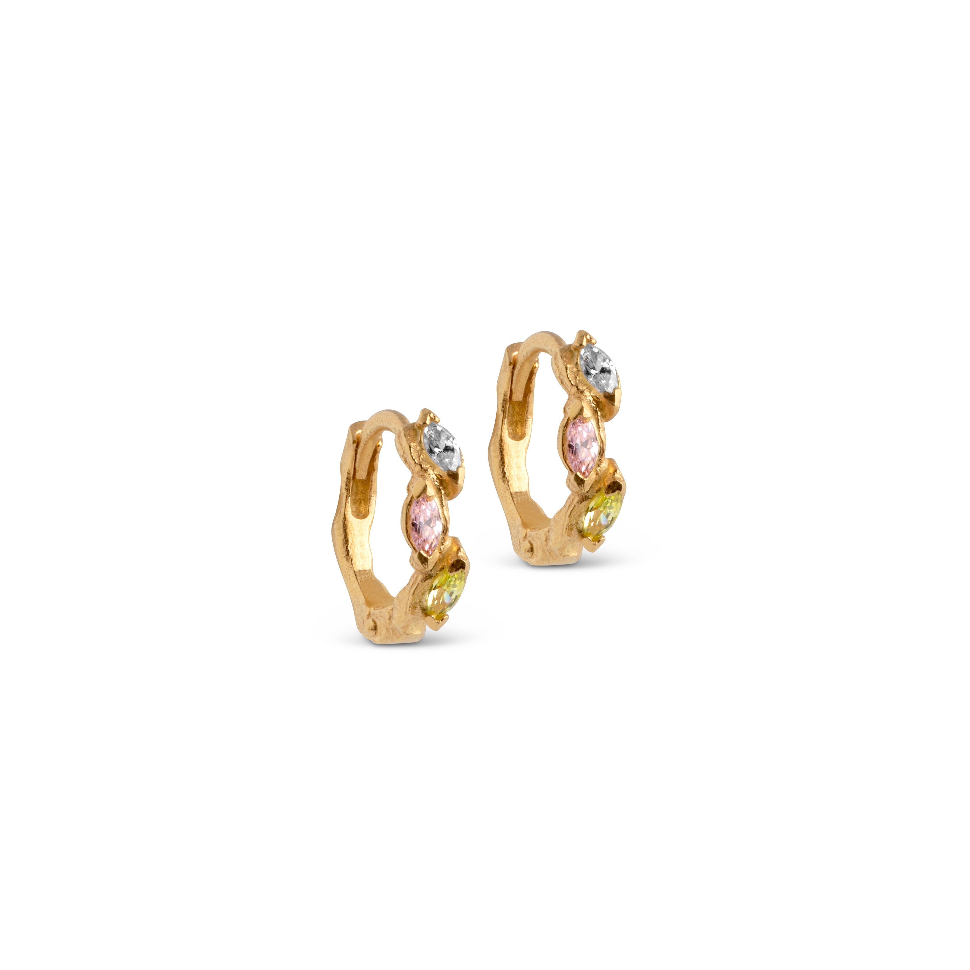 Enamel Laia Øreringe Clear/Light Pink/Light Apple Green