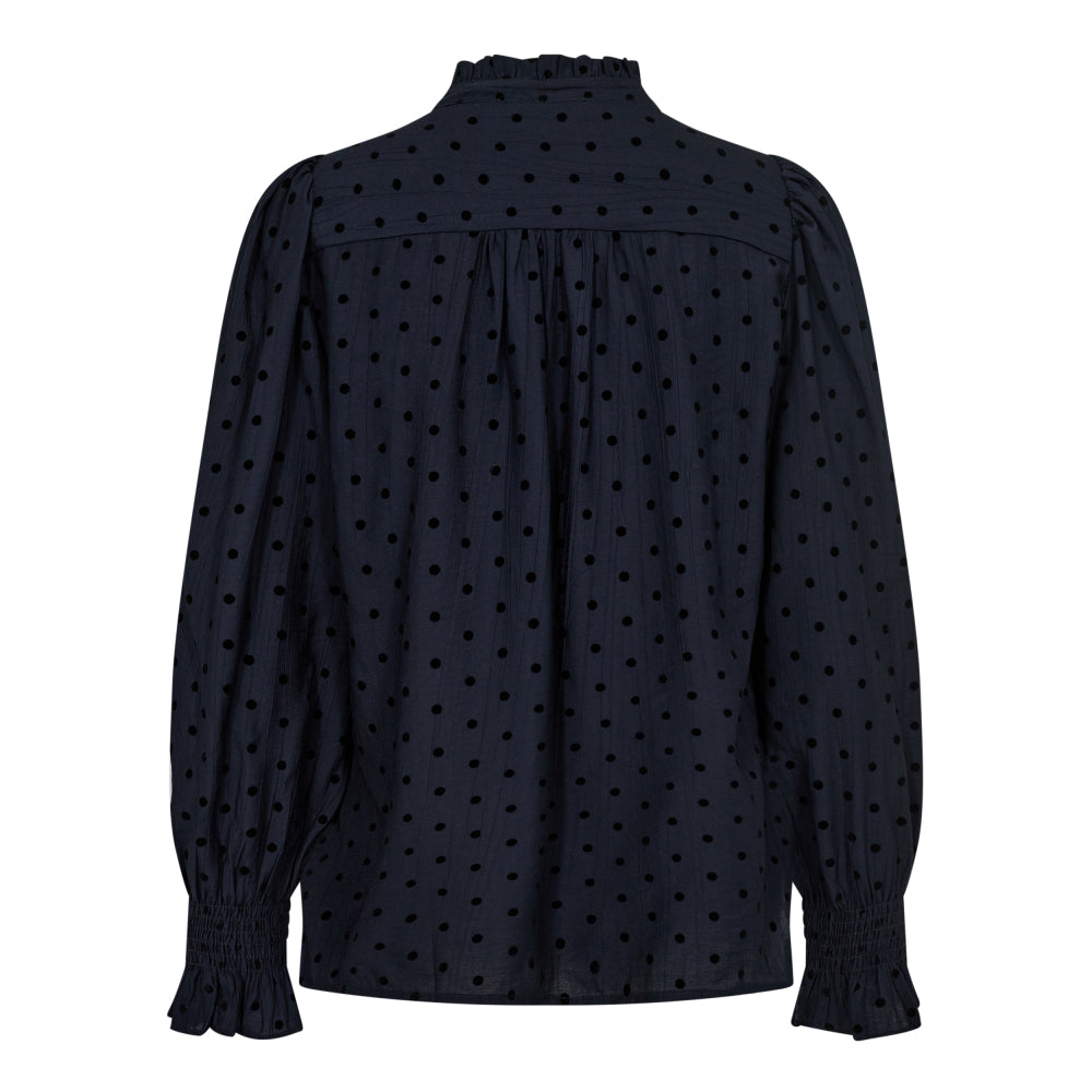 Co'Couture Dolly Dot Bluse Navy