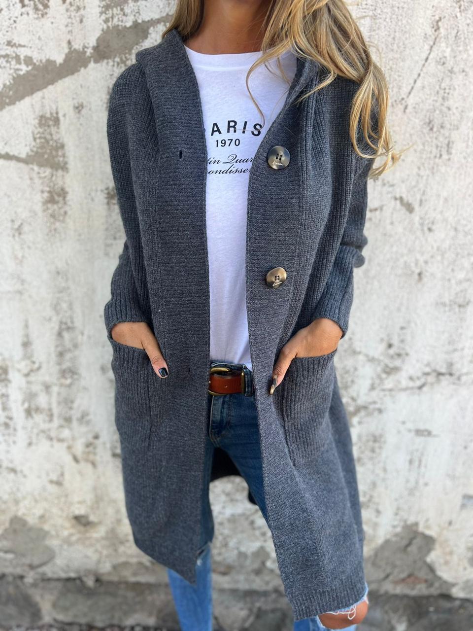 Emilia | Lang og behagelig cardigan Online nu
