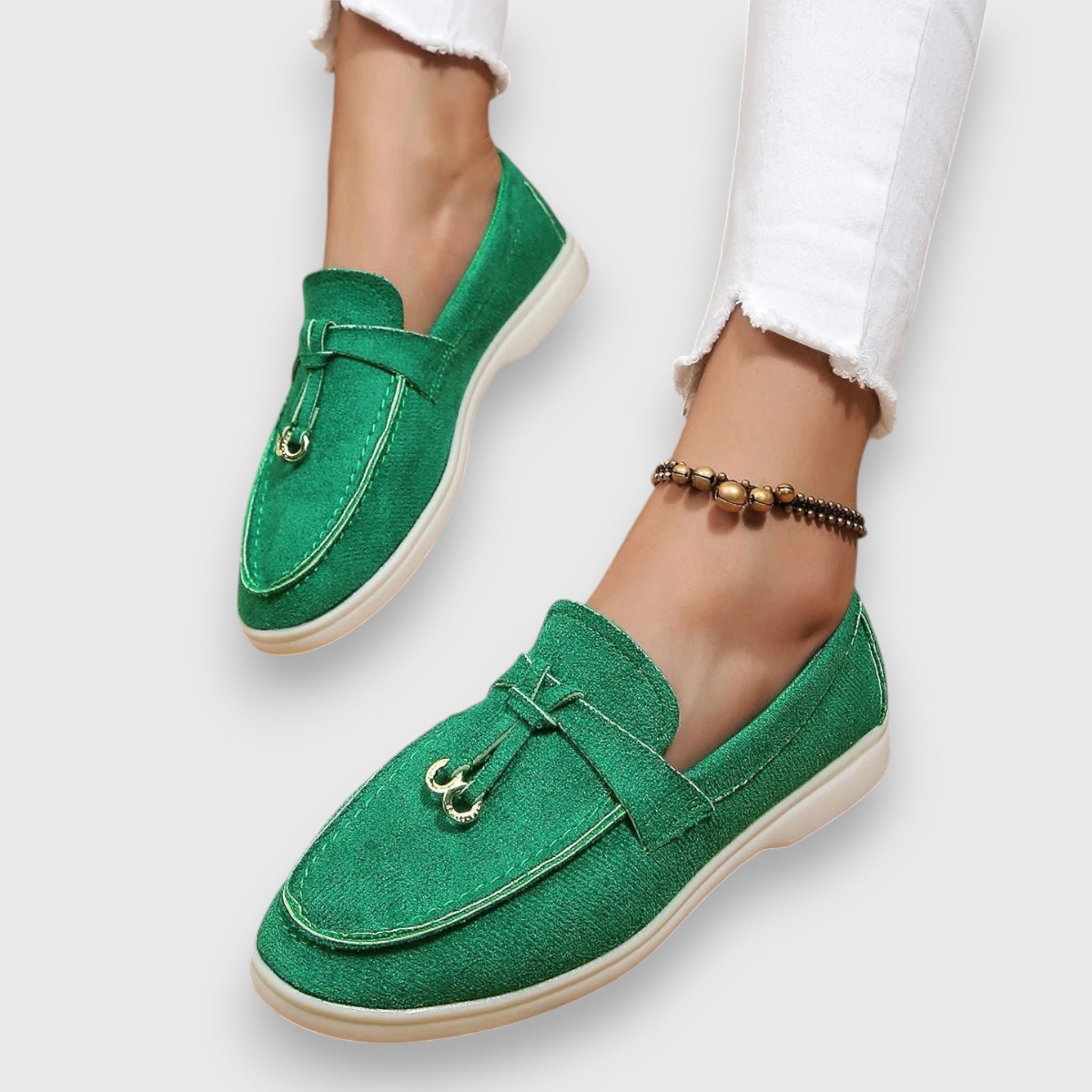 Helene | Klassiske loafers i ruskind