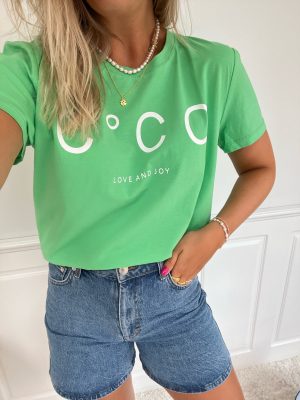 Co'Couture Signature T-shirt Vibrant Green Hot på udsalg