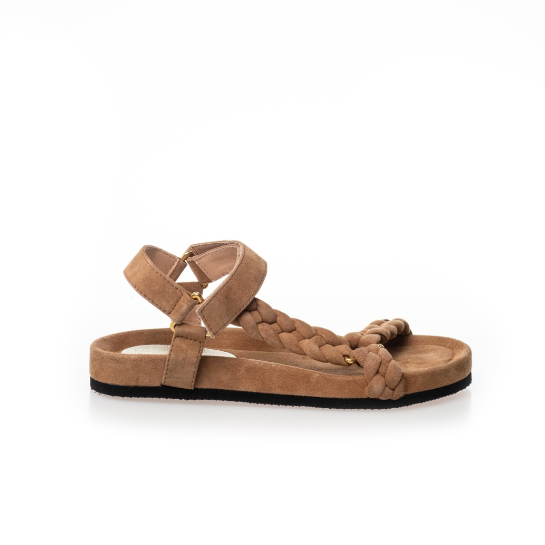 Copenhagen Shoes Beach Suede Sandal Dark Beige/Safari