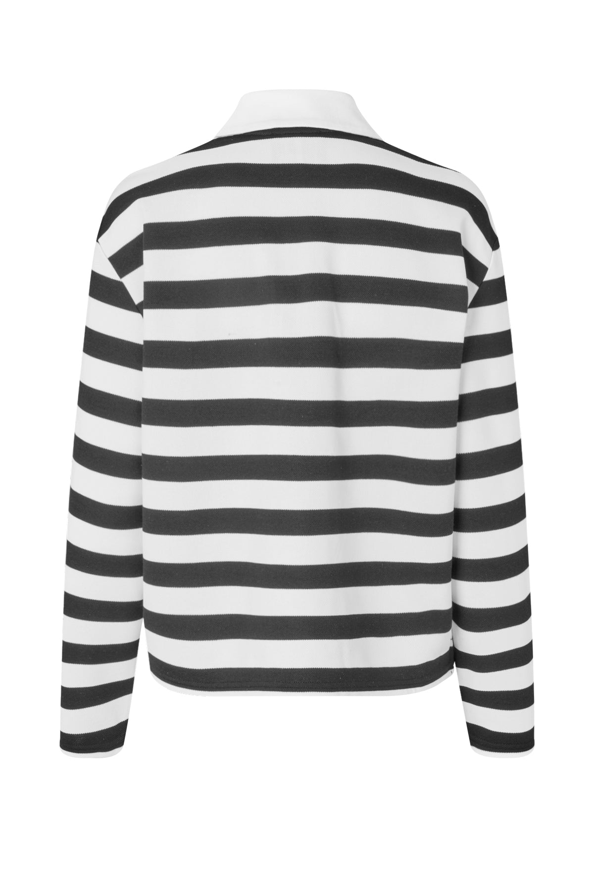 Cras Bea Polo Bluse Black Stripe
